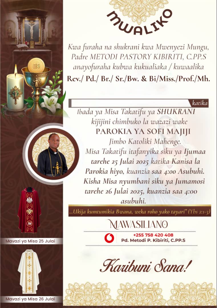 THANKSGIVING MASS OF FR METOD KIBIRITI